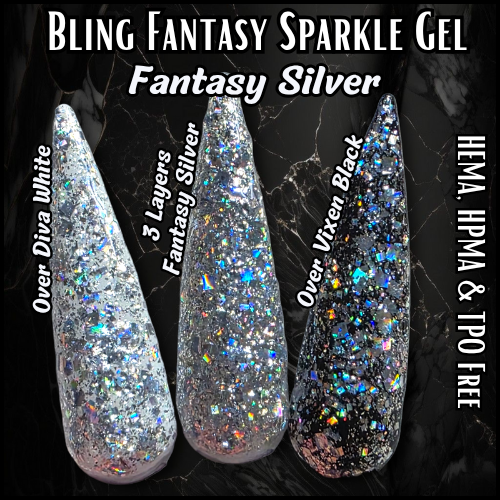 Fantasy Silver - Holographic Glitter -  - HEMA, HPMA, TPO Free