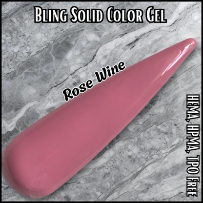 Rose Wine Solid Color Gel - HEMA, HPMA, TPO Free