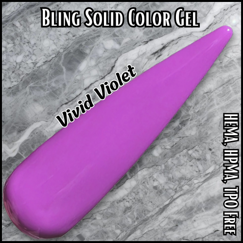 Vivid Violet Solid Color Gel - HEMA, HPMA, TPO Free