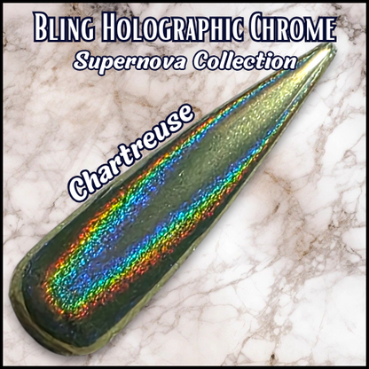 Chartreuse Holographic Supernova CHROME Powder