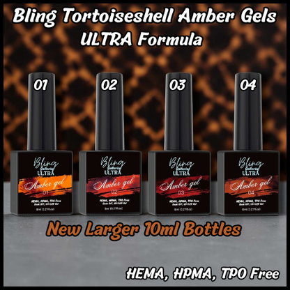 ULTRA Amber Tortoiseshell Coffee Jelly Gels - Fall Colors - Now Sold Individually - 10ml - HEMA, HPMA & TPO Free