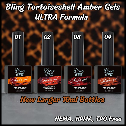 ULTRA Amber Tortoiseshell Coffee Jelly Gels - Fall Colors - Now Sold Individually - 10ml - HEMA, HPMA & TPO Free