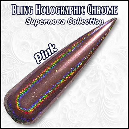 Pink Holographic Supernova CHROME Powder