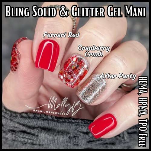 Cranberry Crush Glitter Gel - HEMA, HPMA, TPO Free