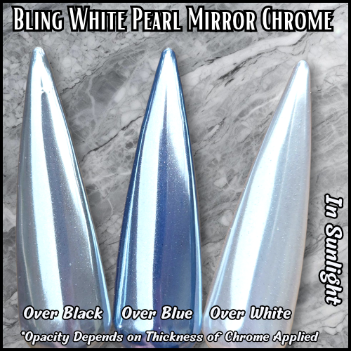 White Pearl Translucent Mirror CHROME Powder