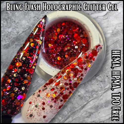 Cranberry Crush Glitter Gel - HEMA, HPMA, TPO Free