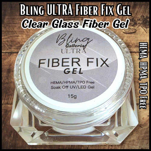 ULTRA Fiber Fix Gel, Clear, 15 ml Jar - HEMA, HPMA, TPO Free