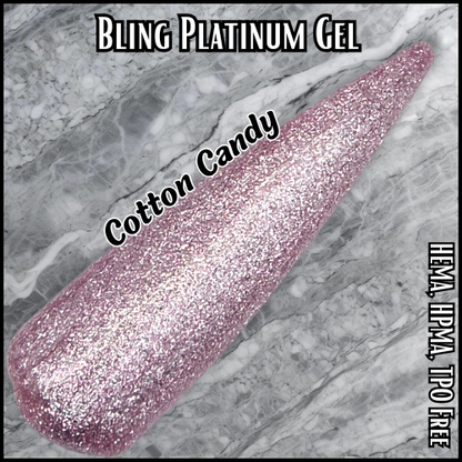 ULTRA Cotton Candy Platinum Fine Glitter Gel - HEMA HPMA TPO Free
