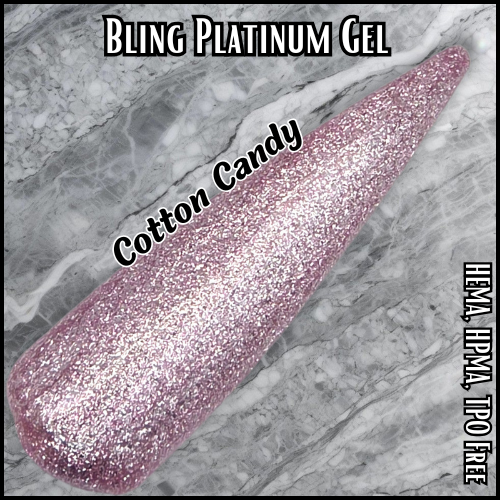 ULTRA Cotton Candy Platinum Fine Glitter Gel - HEMA HPMA TPO Free