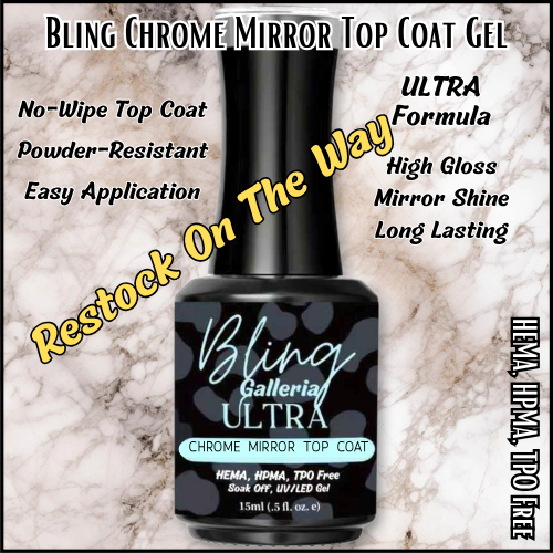 ULTRA Chrome Mirror Top Coat Gel - HEMA, HPMA, TPO Free