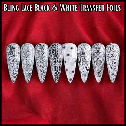 LACE Black & White Transfer Foil Overlay Set #1