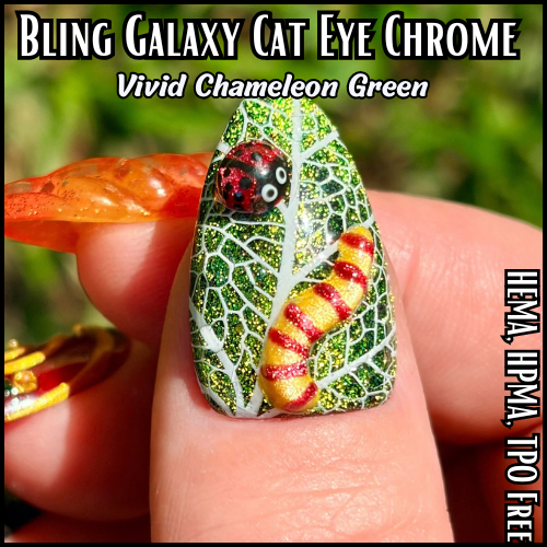 Galaxy Vivid Green Chameleon Cat Eye Chrome Pigment