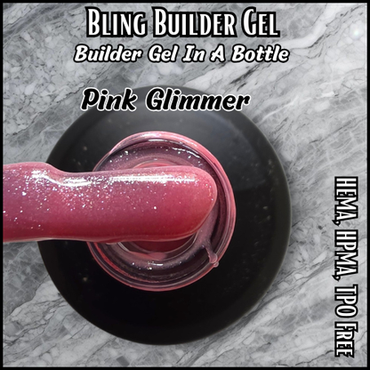ULTRA Pink Glimmer Shimmer Builder Gel - HEMA, HPMA, TPO Free