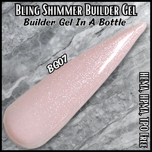 ULTRA BG07 Sparkly Light Pink BG in Bottle - HEMA, HPMA, TPO Free