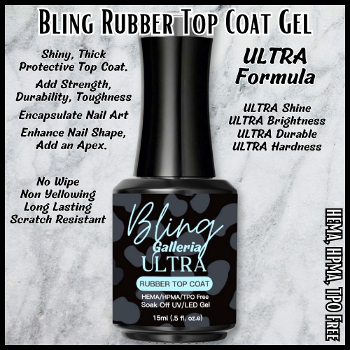 ULTRA Rubber Top Coat Gel (No-Wipe) - HEMA, HPMA, TPO Free
