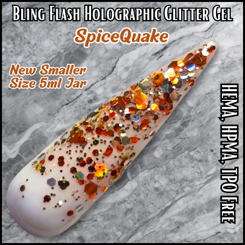 SpiceQuake Glitter Gel - HEMA, HPMA, TPO Free