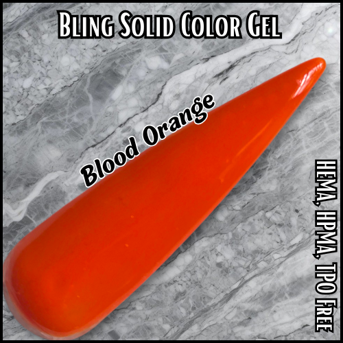 Blood Orange Solid Color Gel - HEMA, HPMA, TPO Free