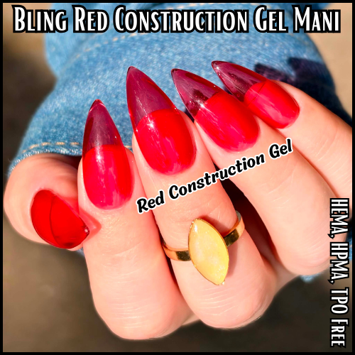 ULTRA Red Construction Builder Gel Mani - Bottle - HEMA, HPMA, TPO Free