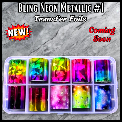 Neon Metallic #1 Transfer Foils Overlay Set
