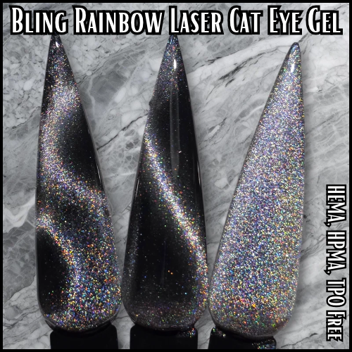 ULTRA Rainbow Laser Holographic Cat Eye Overlay - HEMA, HPMA, TPO Free