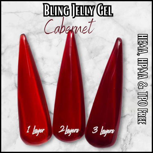 Cabernet & Red Hot Chili Jelly Gel Polishes - HEMA, HPMA, TPO Free