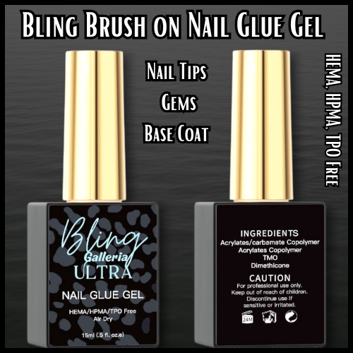 ULTRA Brush On Nail Glue Gel in a Bottle - HEMA, HPMA, TPO Free