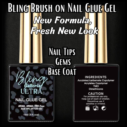 ULTRA Brush On Nail Glue Gel in a Bottle - HEMA, HPMA, TPO Free