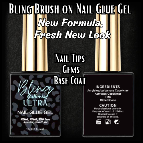 ULTRA Brush On Nail Glue Gel in a Bottle - HEMA, HPMA, TPO Free