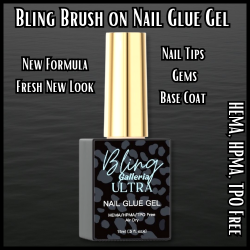 ULTRA Brush On Nail Glue Gel in a Bottle - HEMA, HPMA, TPO Free