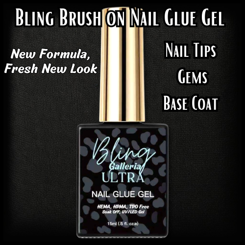 ULTRA Brush On Nail Glue Gel in a Bottle - HEMA, HPMA, TPO Free