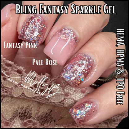 Fantasy Pink  holographic Glitter Gel - HEMA, HPMA, TPO Free