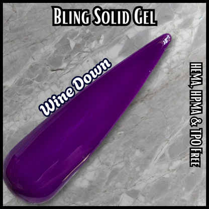 Wine Down Solid Color Gel - HEMA, HPMA, TPO Free