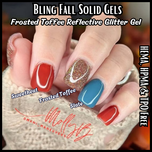 Frosted Toffee Reflective Glitter Gel - HEMA, HPMA, TPO Free