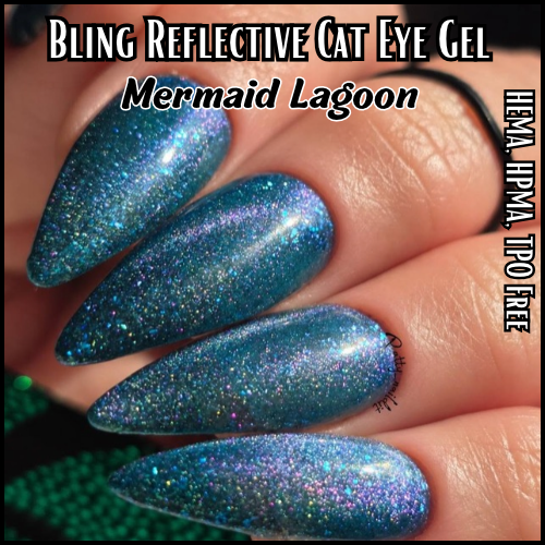 ULTRA Mermaid Lagoon Cat Eye Gel Mani - Reflective Cat Eye - HEMA HPMA TPO Free