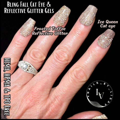 Frosted Toffee Reflective Glitter Gel - HEMA, HPMA, TPO Free