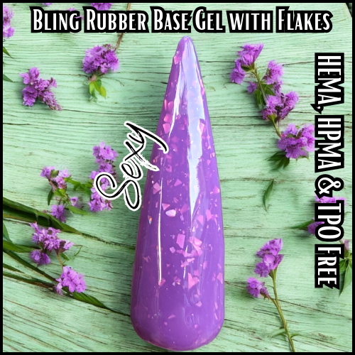 Paris & Sexy Rubber Base Gels With Flakes Mani - HEMA, HPMA, TPO Free