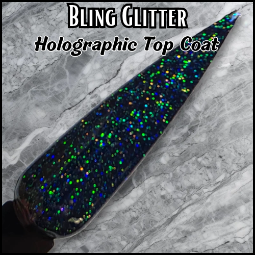 Holographic Glitter Top Coat Gel -  HEMA, HPMA, TPO Free