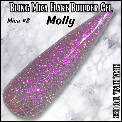 ULTRA Builder Gel Mica #3, Iridescent Flakes, 15 ml Jars - HEMA, HPMA, TPO Free