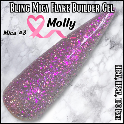 ULTRA Builder Gel Mica #3, Iridescent Flakes, 15 ml Jars - HEMA, HPMA, TPO Free