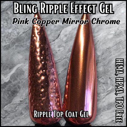 ULTRA Water Ripple Top Coat Gel - Clear - No Wipe - Chromable - HEMA, HPMA, TPO Free