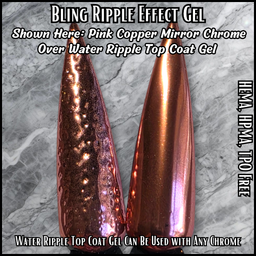 ULTRA Water Ripple Top Coat Gel - Clear - No Wipe - Chromable - HEMA, HPMA, TPO Free