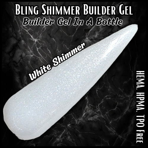 ULTRA White Shimmer Builder Gel in Bottle - HEMA, HPMA, TPO Free