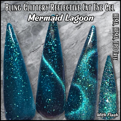 ULTRA Mermaid Lagoon Cat Eye Gel - Reflective Cat Eye - HEMA HPMA TPO Free