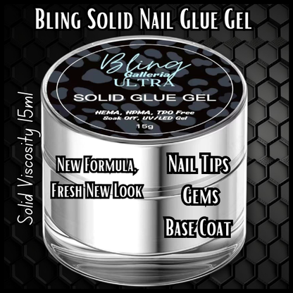 ULTRA Solid Nail Glue Gel in a Jar - 15ml - Solid Viscosity - HEMA, HPMA, TPO Free