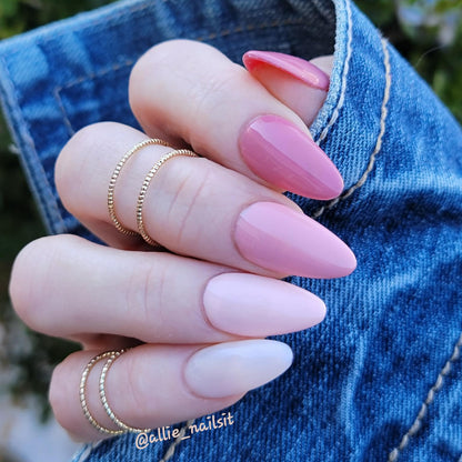ULTRA Slumber Party, Pink Glaze, Bubble Bath, Sheer Fantasy Solid Color Gel Mani - HEMA HPMA TPO Free