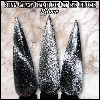 Galaxy Silver Chameleon Cat Eye Chrome Pigment
