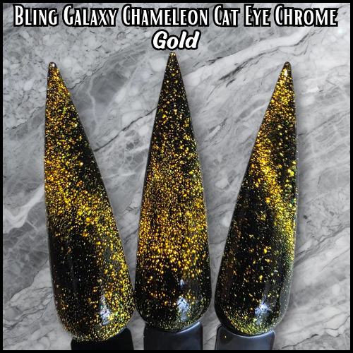 Galaxy Gold Chameleon Cat Eye Chrome Pigment