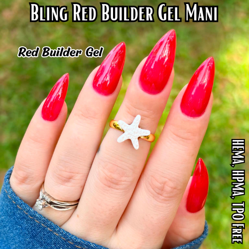 ULTRA Red Builder Gel  - 15 ml Jar- HEMA, HPMA, TPO Free