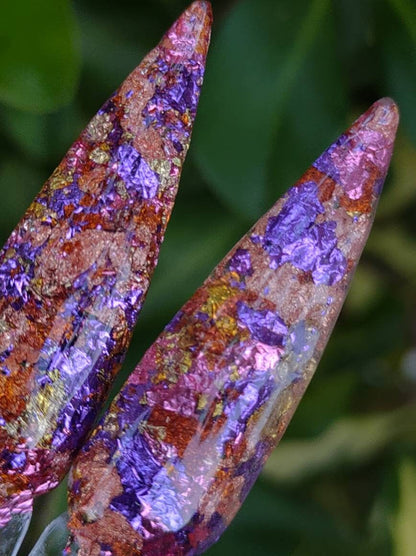 Meet Me At Sunset - Sunset, Purple, Pink Metallic Foils Dip / Acrylic Power Dip