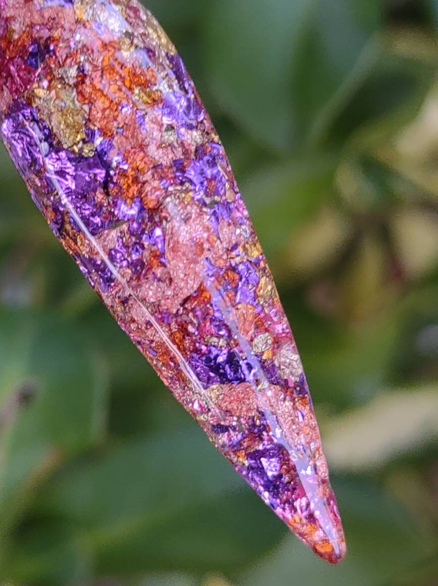 Meet Me At Sunset - Sunset, Purple, Pink Metallic Foils Dip / Acrylic Power Dip